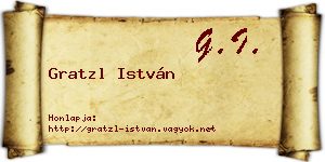 Gratzl István névjegykártya